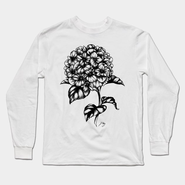 Hydrangea Long Sleeve T-Shirt by Akbaly